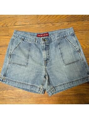 Y2K Nautica Jeans Co. Light Wash Denim Shorts Red Tab Size 6